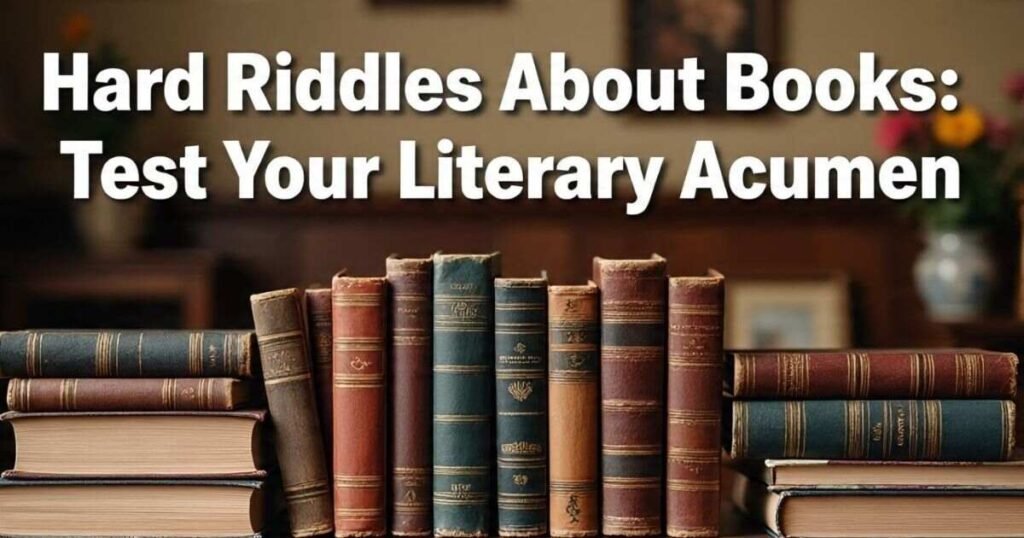 hard riddles about books test your literary acumen 1