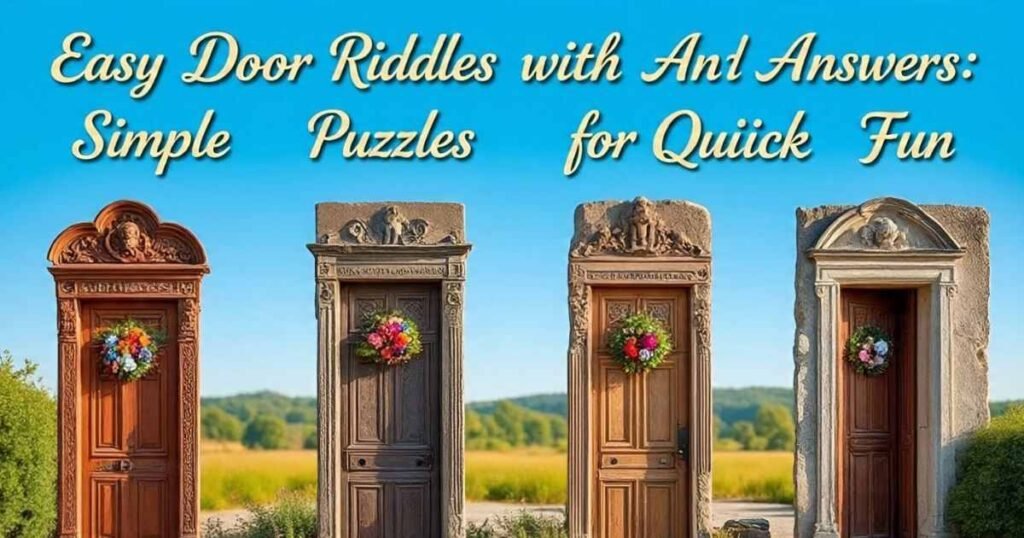 easy door riddles with answers simple puzzles for quick fun 1