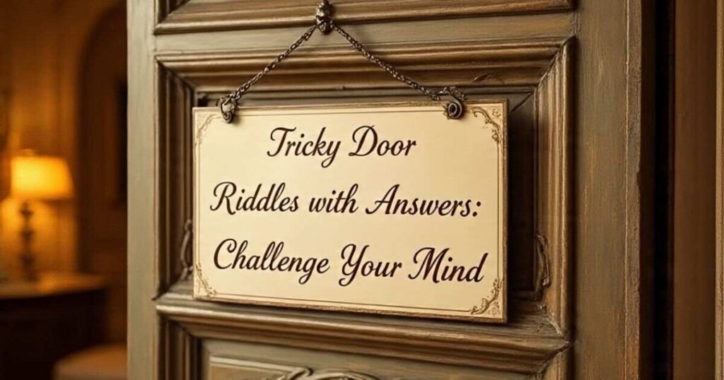 tricky door riddles with answers challenge your mind 1