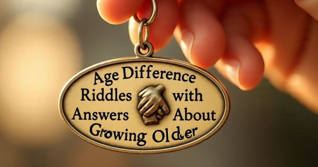 age difference riddles with answers about growing older