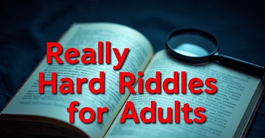Really Hard Riddles for Adults