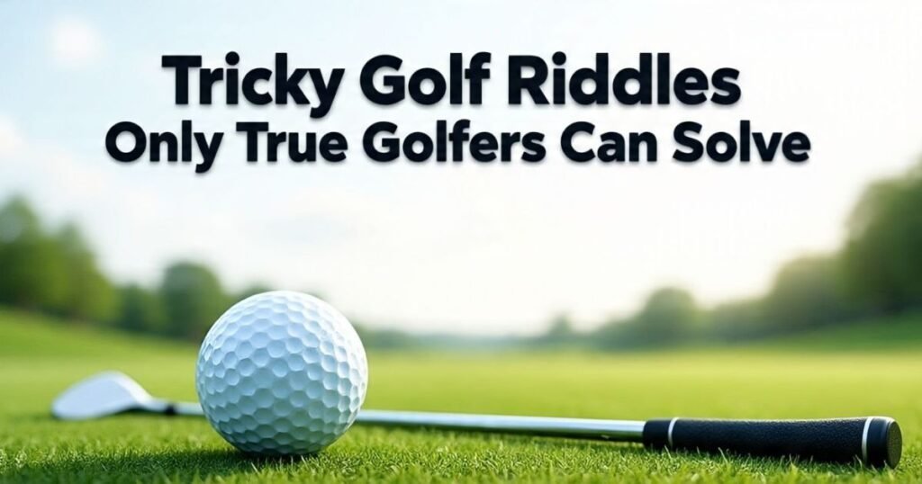Tricky Golf Riddles Only True Golfers Can Solve