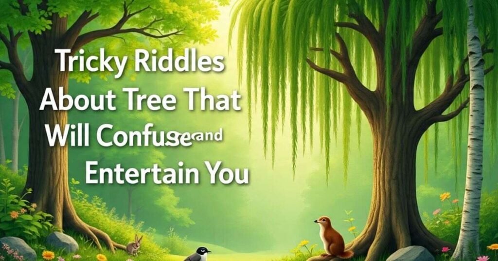 tricky riddles about tree that will confuse and entertain you 1