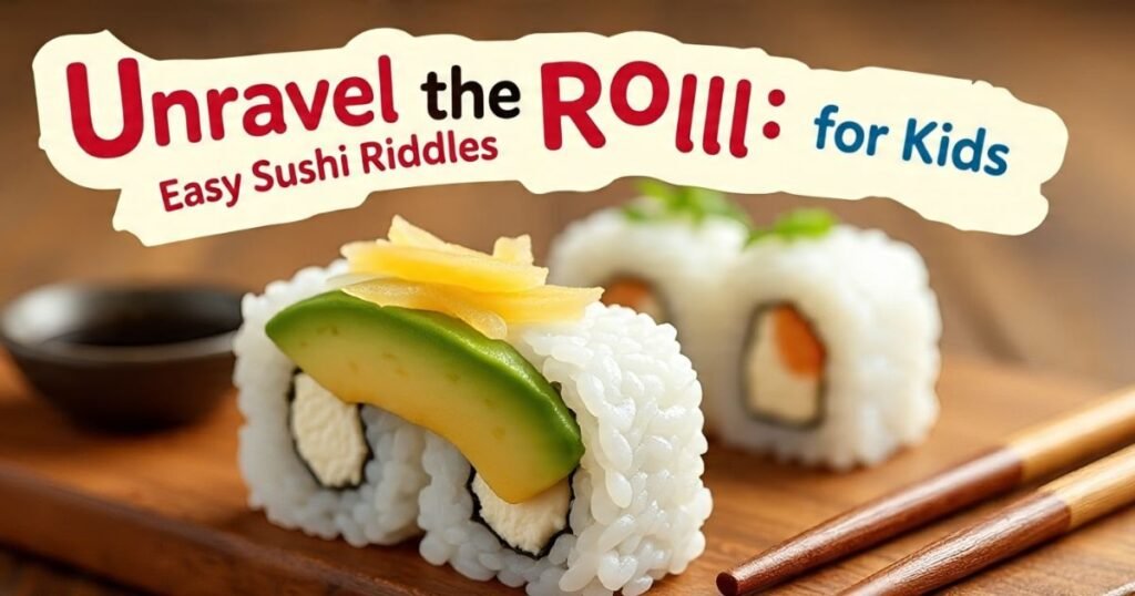 unravel the roll easy sushi riddles for kids