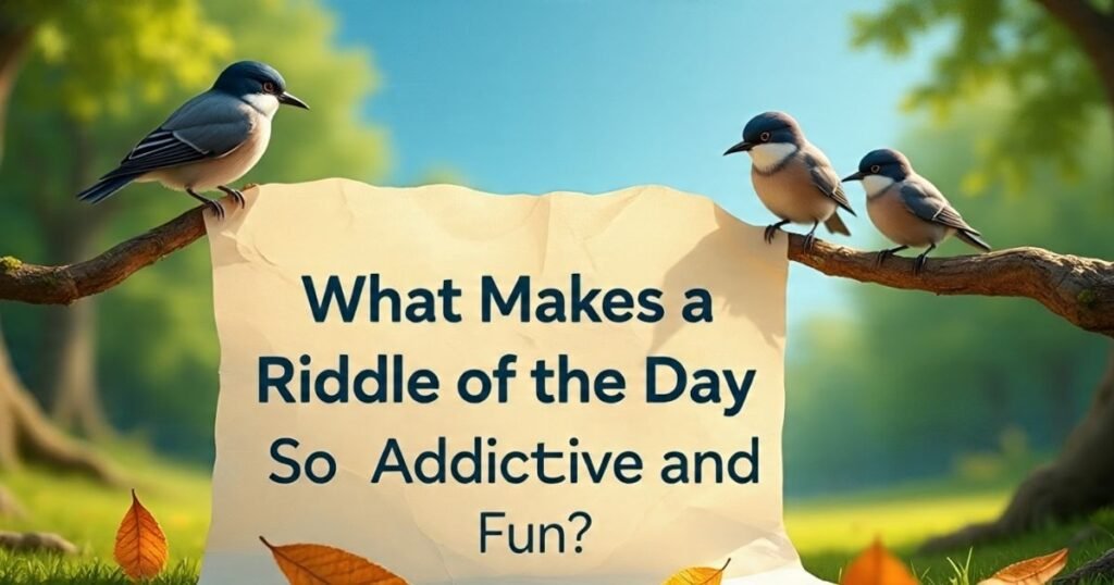 What Makes a Riddle of the Day So Addictive and Fun?