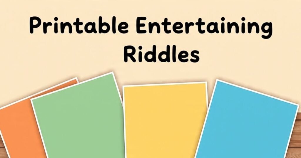 printable entertaining riddles with answers for teachers