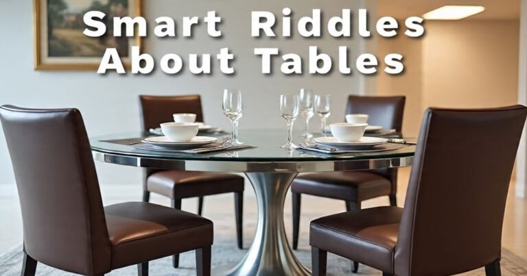 Smart & Funny Riddles About Tables With Answers