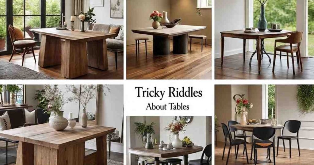 tricky riddles about tables with answers that stump everyone 1