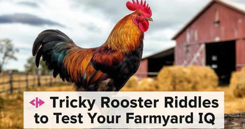 15+ Rooster Riddles With Answers That Will Make You Crow With Laughter 3 🧠 tricky rooster riddles to test your farmyard iq