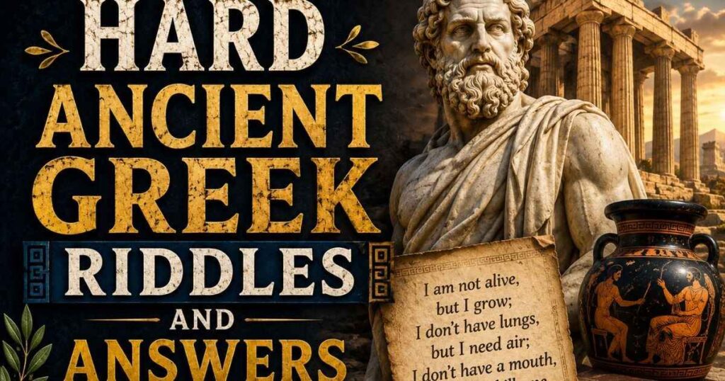 160+ Ancient Greek Riddles and Answers: Famous Mythology Brain Teasers (2026) 2 hard ancient greek riddles and answers 1