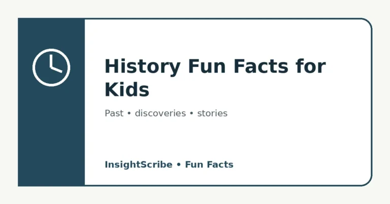 History fun facts for kids educational graphic about discoveries and stories