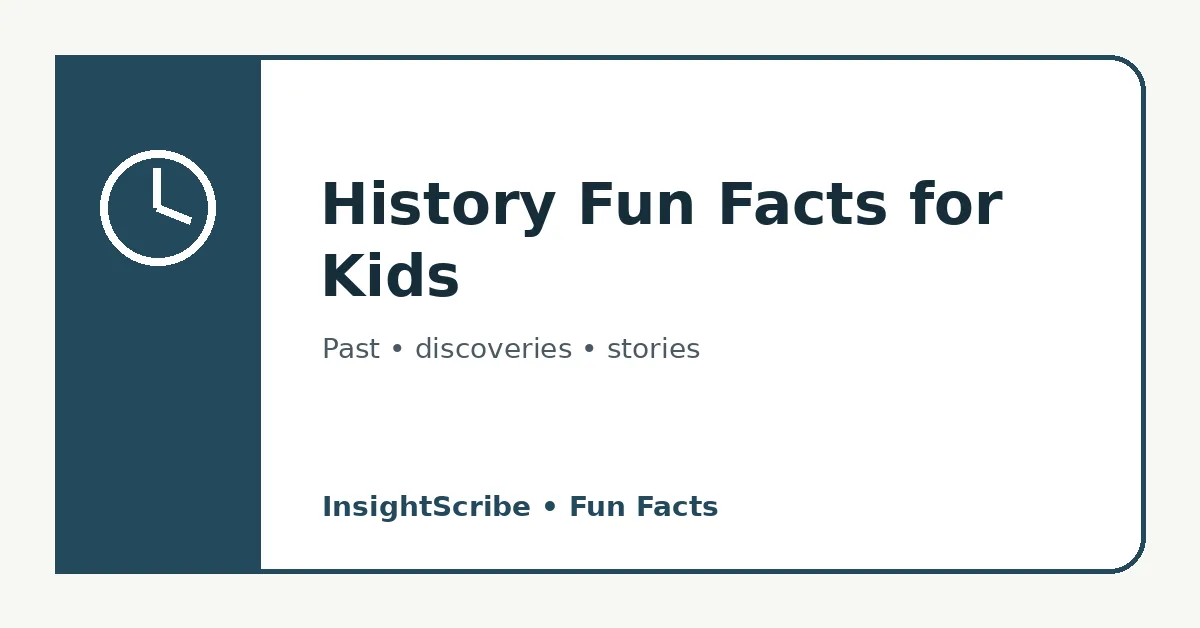 History Fun Facts for Kids: Surprising Stories From the Past