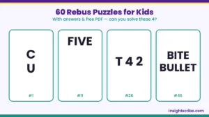 60 Rebus Puzzles for Kids With Answers (Easy & Printable)