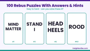 100 Rebus Puzzles With Answers & Hints (Easy to Hard)